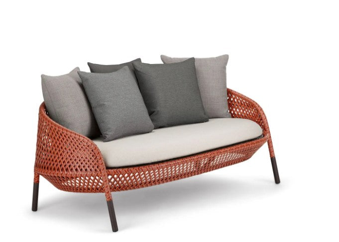 Luxury outdoor AHNDA sofa by Dedon, featuring hand-made weather-resistant materials, ergonomic comfort, and modernist design. by Dedon for sale at Home Resource Modern Furniture Store Sarasota Florida