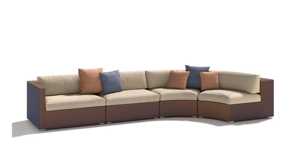 Dedon LOUNGE MYSTIQUE BLUO, a luxury, hand-made, weather-resistant outdoor lounge seating collection with a color-shifting weave and contemporary design. by Dedon for sale at Home Resource Modern Furniture Store Sarasota Florida