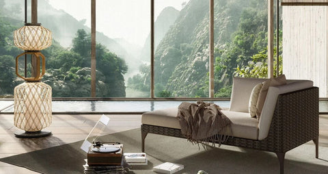 Dedon MU Collection, a luxury, hand-made, weather-resistant modular sofa system designed for contemporary indoor and outdoor living spaces. by Dedon