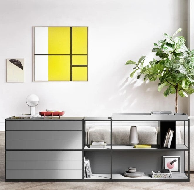 Interlübke Tado Sideboard featuring a modular design with natural materials, offering sophisticated storage for contemporary living rooms.
 by INTERLUBKE for sale at Home Resource Modern Furniture Store Sarasota Florida
