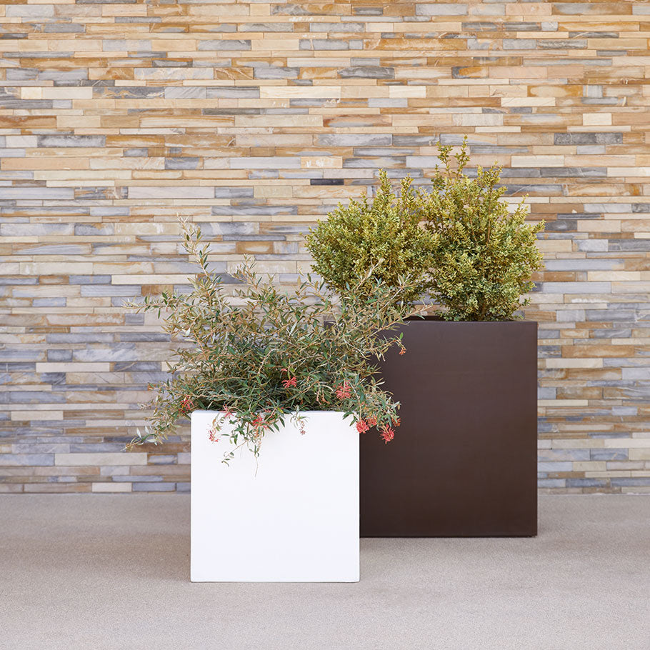 BOX PLANTERS  by Janus et Cie, available at the Home Resource furniture store Sarasota Florida