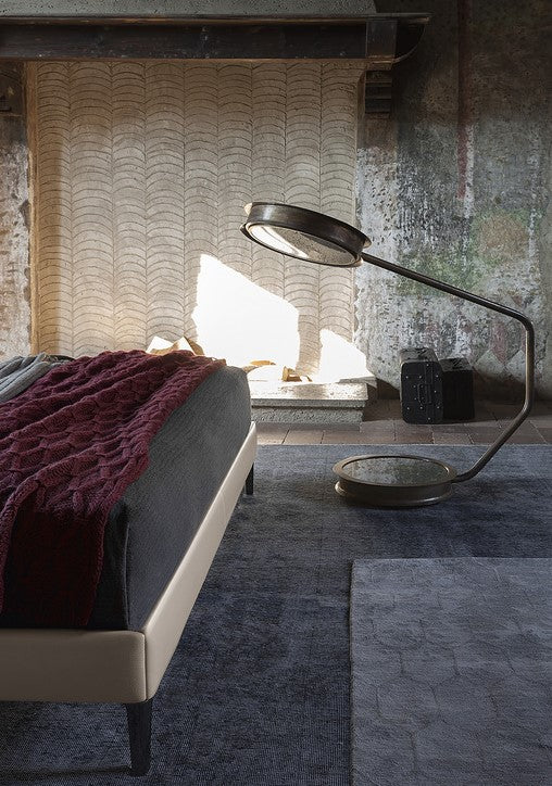 Poltrona Frau Bretagne Bed in fine leather with sophisticated, rounded headrest and modern design. Luxurious Italian craftsmanship for the bedroom. Available at Home Resource, Sarasota.
 by Poltrona Frau for sale at Home Resource Modern Furniture Store Sarasota Florida