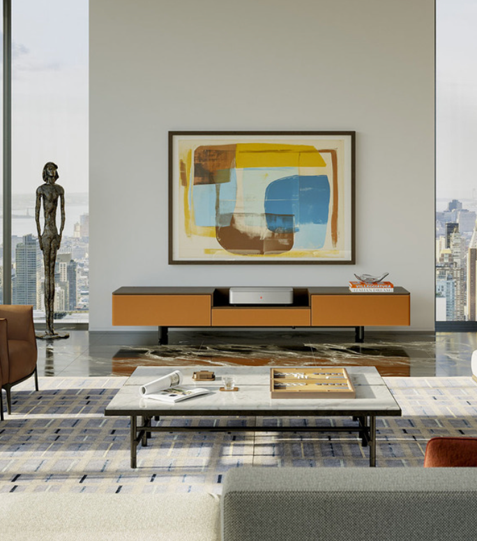 Fidelio Media Console by Poltrona Frau for sale at Home Resource Modern Furniture Store Sarasota Florida