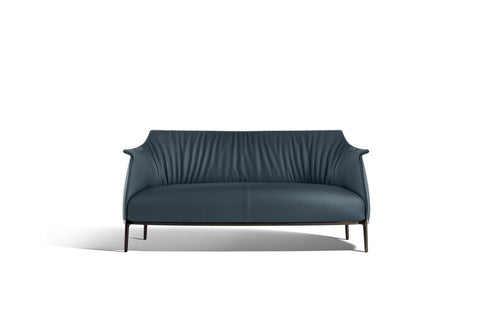 Archibald two-seater sofa by Poltrona Frau featuring fine leather upholstery, steel frame, and modern Italian design. Perfect for a luxurious living room setting.
 by Poltrona Frau