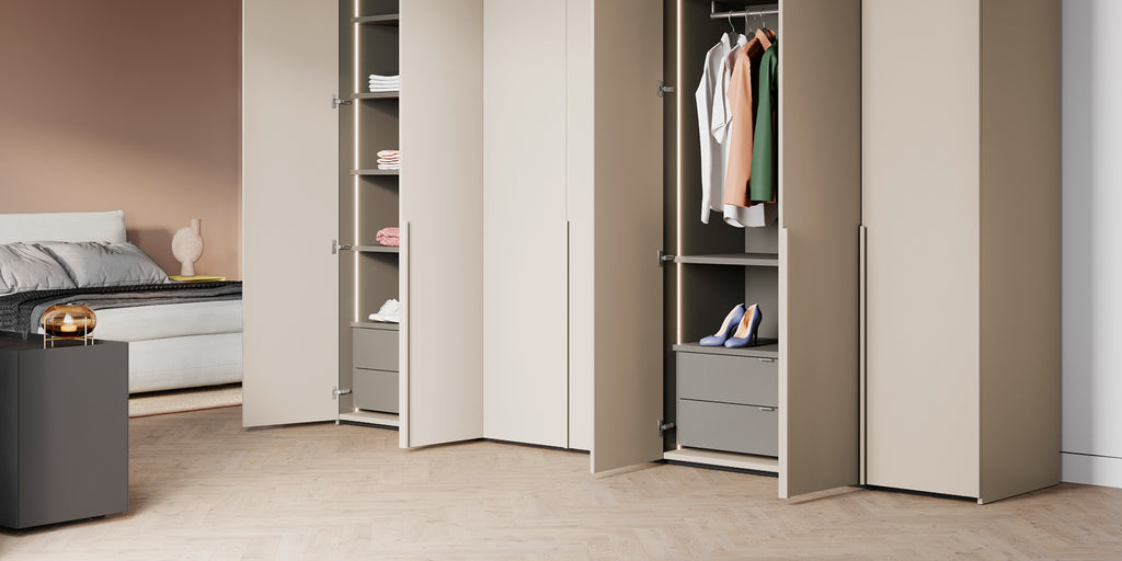 Interlübke’s customizable Intaro wardrobe, blending modern design and German craftsmanship. Available at Home Resource of Sarasota Florida.
 by INTERLUBKE for sale at Home Resource Modern Furniture Store Sarasota Florida