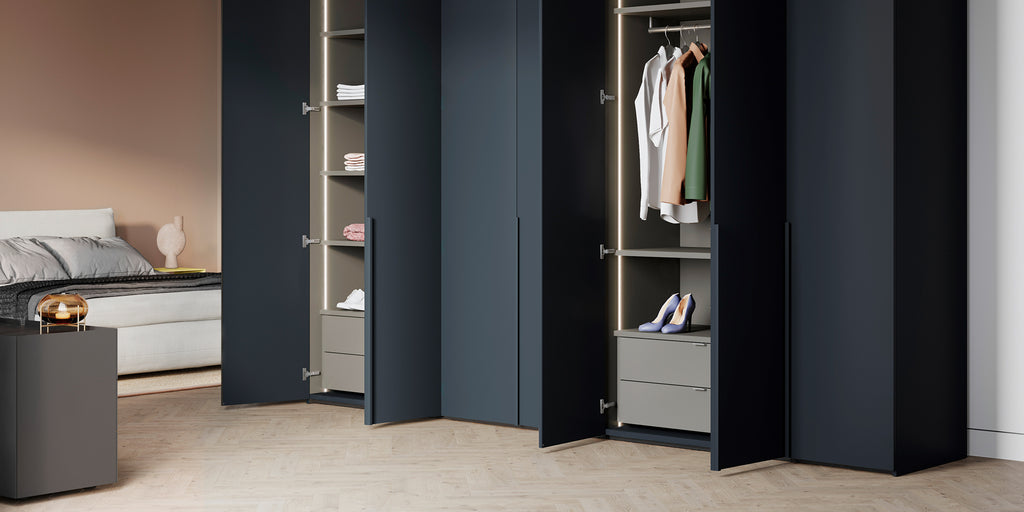 Interlübke’s customizable Intaro wardrobe, blending modern design and German craftsmanship. Available at Home Resource of Sarasota Florida.
 by INTERLUBKE for sale at Home Resource Modern Furniture Store Sarasota Florida