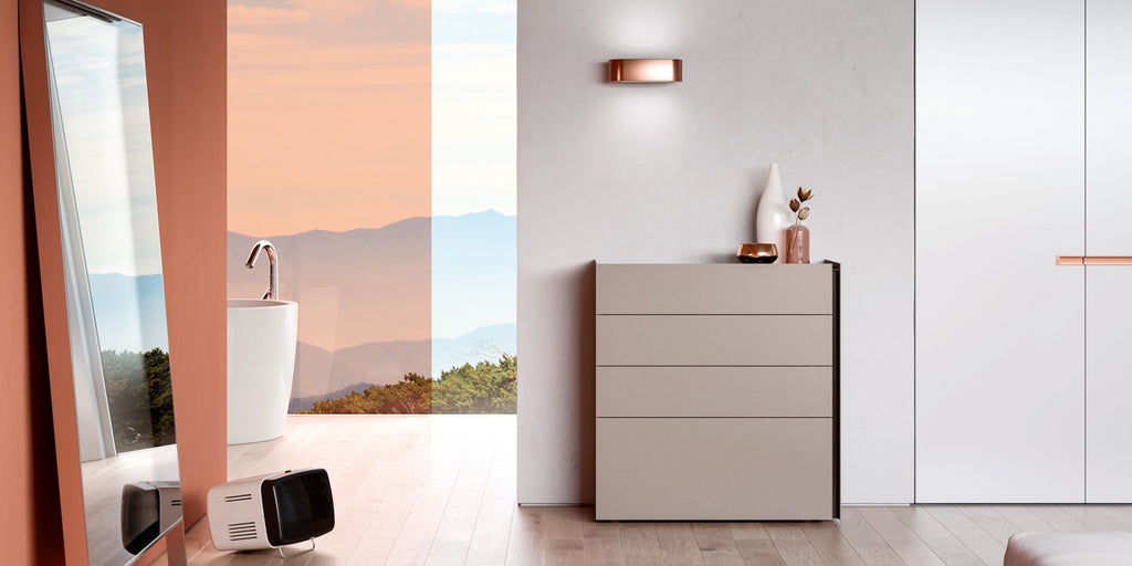 Interlübke’s Jorel nightstand, blending modern German design with handcrafted quality. Available at Home Resource of Sarasota Florida.  by INTERLUBKE, available at the Home Resource furniture store Sarasota Florida