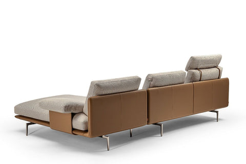 Get Back sofa by Poltrona Frau, featuring Pelle Frau® leather upholstery, sleek lines, comfortable design, and homage to the Beatles. Innovative materials, unique design. by Poltrona Frau