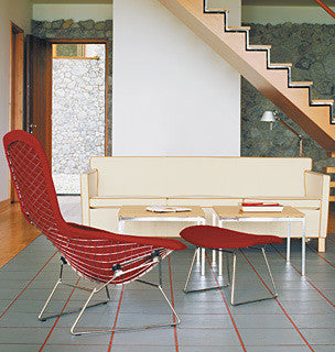 Bertoia Bird Lounge Chair and Ottoman by Knoll