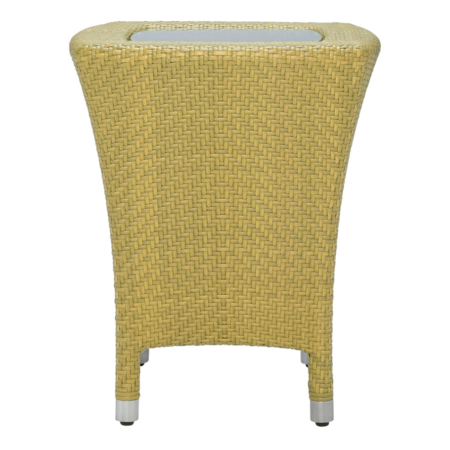 AMARI GLASS TOP SIDE TABLE SQUARE  by Janus et Cie, available at the Home Resource furniture store Sarasota Florida