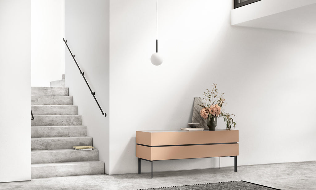 Interlübke Just Cube Bold sideboard with customizable recessed grips and natural material options. Available at Home Resource of Sarasota Florida.
 by INTERLUBKE for sale at Home Resource Modern Furniture Store Sarasota Florida