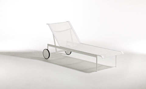 Knoll 1966 Collection Adjustable Chaise Lounge featuring iconic mid-century modern design, functionality, and durable craftsmanship for outdoor relaxation. by Knoll