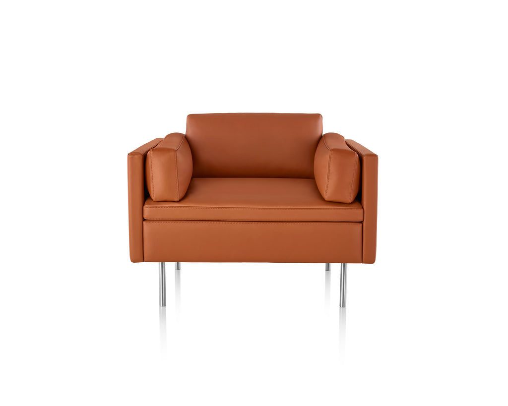 Herman Miller Bolster Occasional Chair showcasing ergonomic design, plush comfort, and modern aesthetics, perfect for living rooms or office spaces.  by Herman Miller, available at the Home Resource furniture store Sarasota Florida