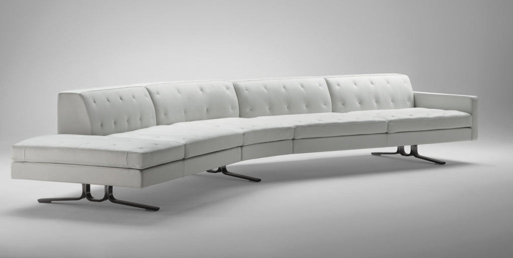 The Kennedee sofa by Poltrona Frau features elegant modular design with fine leather upholstery, modern quilting, and craftsmanship. Perfect for a sophisticated living room. by Poltrona Frau for sale at Home Resource Modern Furniture Store Sarasota Florida