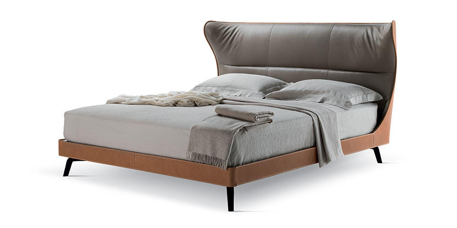 MAMY BLUE BED  by Poltrona Frau, available at the Home Resource furniture store Sarasota Florida