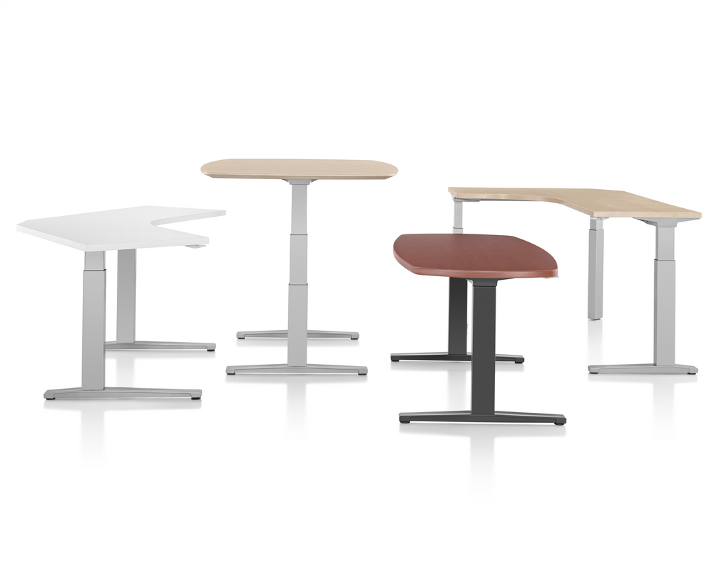 Renew Sit-to-Stand Table by Herman Miller, promoting ergonomic movement with a modern design. Available at Home Resource of Sarasota Florida.  by Herman Miller, available at the Home Resource furniture store Sarasota Florida