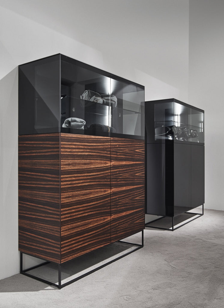 SOMA GLASS CABINET  by KETTNAKER, available at the Home Resource furniture store Sarasota Florida