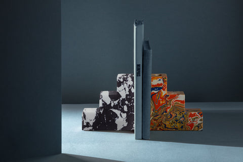 SWIRL STEPPED BOOKENDS SET OF 2 by TOM DIXON