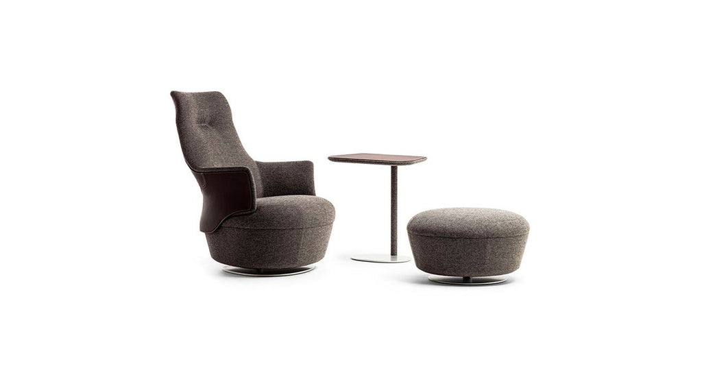 Luxurious Poltrona Frau Assaya armchair in fine leather, showcasing elegant craftsmanship and innovative Italian design. Perfect for living rooms or workspaces.
  by Poltrona Frau, available at the Home Resource furniture store Sarasota Florida