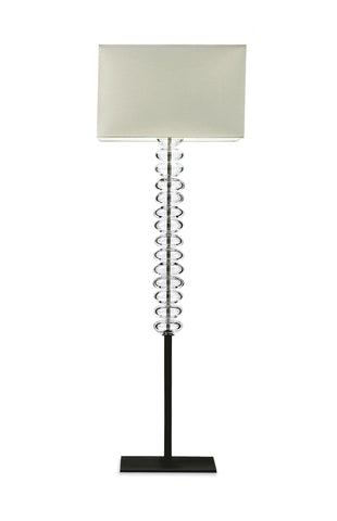 Fede lamp by Poltrona Frau, featuring two glass bells, lacquered metal base with glass bubble upholstery, and handmade craftsmanship. by Poltrona Frau