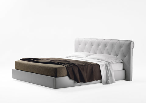BlueMoon bed by Poltrona Frau, upholstered in fine leather, featuring a luxurious and elegant design with innovative storage. Available at Home Resource of Sarasota, Florida.
 by Poltrona Frau