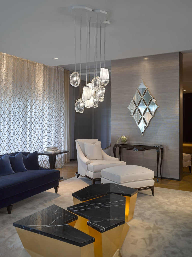 CRYSTAL ROCK RAW PENDANT by LASVIT for sale at Home Resource Modern Furniture Store Sarasota Florida