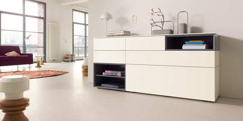 Interlübke Change sideboard available at Home Resource of Sarasota, showcasing German craftsmanship with modular design, natural materials, and modern versatility
 by INTERLUBKE