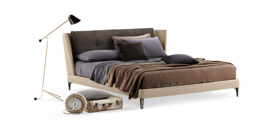 Poltrona Frau Bretagne Bed in fine leather with sophisticated, rounded headrest and modern design. Luxurious Italian craftsmanship for the bedroom. Available at Home Resource, Sarasota.
  by Poltrona Frau, available at the Home Resource furniture store Sarasota Florida