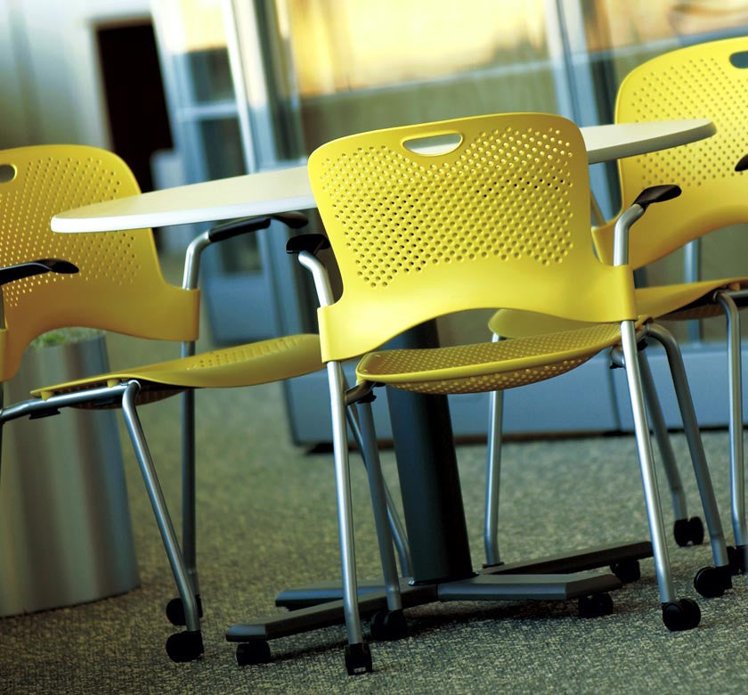 Herman Miller Caper Chair with ergonomic design, vibrant colors, and modern flair, perfect for versatile living room and executive spaces. by Herman Miller for sale at Home Resource Modern Furniture Store Sarasota Florida