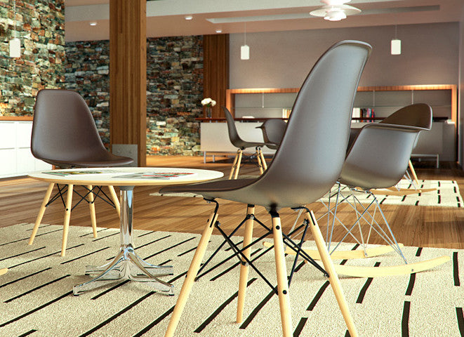 Eames Molded Plastic Chairs by Herman Miller, ergonomic and modern design, perfect for offices or homes, available at Home Resource Sarasota. by Herman Miller for sale at Home Resource Modern Furniture Store Sarasota Florida