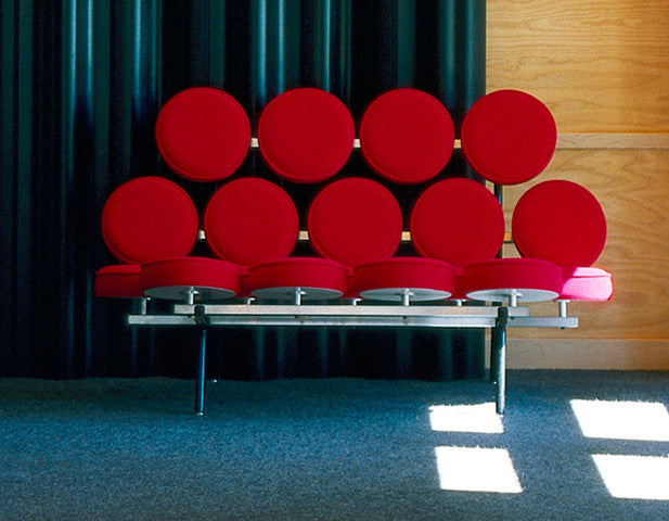 Herman Miller Marshmallow Sofa with vibrant cushions, an iconic design blending modern aesthetics and ergonomic comfort, available at Home Resource Sarasota Florida. by Herman Miller for sale at Home Resource Modern Furniture Store Sarasota Florida