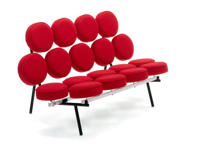 Herman Miller Marshmallow Sofa with vibrant cushions, an iconic design blending modern aesthetics and ergonomic comfort, available at Home Resource Sarasota Florida. by Herman Miller for sale at Home Resource Modern Furniture Store Sarasota Florida