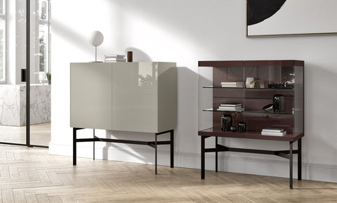 Just Cube Light display cabinet by Interlübke, showcasing sleek German design with customizable modules, fine joints, and elegant natural materials.
 by INTERLUBKE