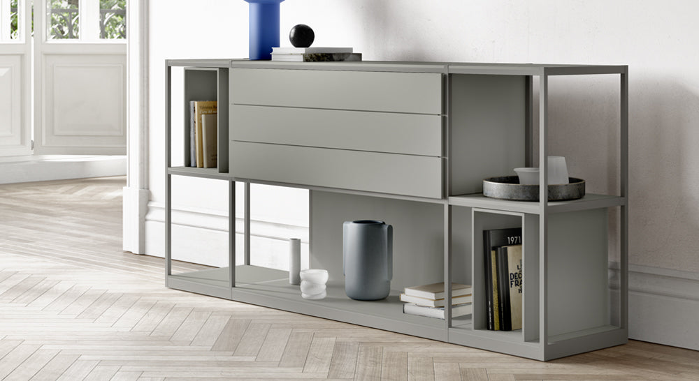 Interlübke Tado Sideboard featuring a modular design with natural materials, offering sophisticated storage for contemporary living rooms.
  by INTERLUBKE, available at the Home Resource furniture store Sarasota Florida