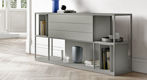 Interlübke Tado Sideboard featuring a modular design with natural materials, offering sophisticated storage for contemporary living rooms.
 by INTERLUBKE