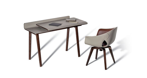 Iren desk by Poltrona Frau: Luxurious Italian craftsmanship with fine leather upholstery and modern design. Available at Home Resource, Sarasota, Florida. by Poltrona Frau