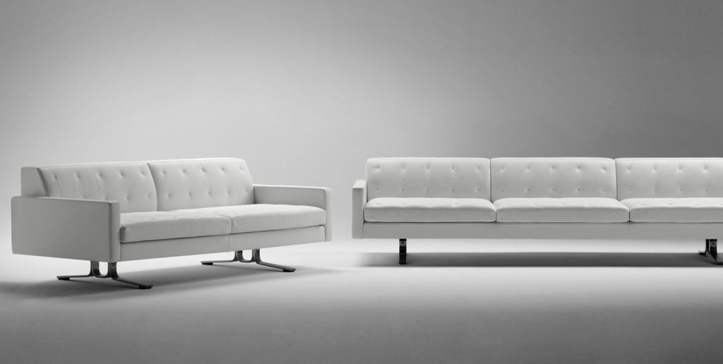 The Kennedee sofa by Poltrona Frau features elegant modular design with fine leather upholstery, modern quilting, and craftsmanship. Perfect for a sophisticated living room. by Poltrona Frau for sale at Home Resource Modern Furniture Store Sarasota Florida