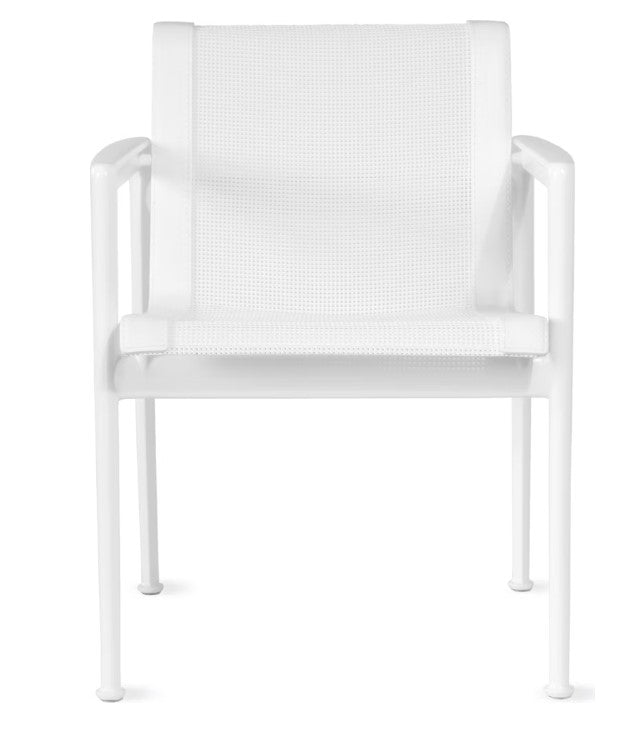 Knoll 1966 Collection Arm Dining Chair featuring iconic modern design, weather-resilient materials, and quality craftsmanship for outdoor dining. by Knoll for sale at Home Resource Modern Furniture Store Sarasota Florida