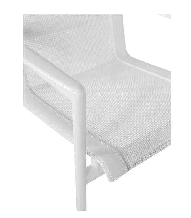 Knoll 1966 Collection Arm Dining Chair featuring iconic modern design, weather-resilient materials, and quality craftsmanship for outdoor dining. by Knoll for sale at Home Resource Modern Furniture Store Sarasota Florida