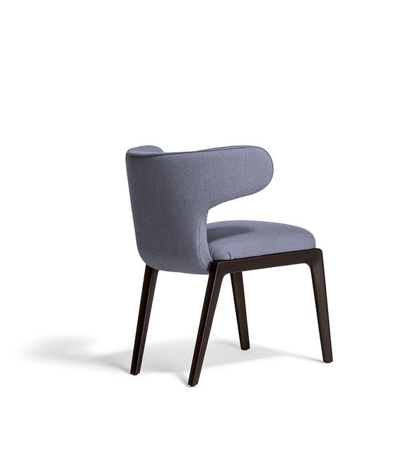 DUO armchair by Poltrona Frau, featuring solid ash wood legs, luxurious Pelle Frau® leather or fabric upholstery, and dynamic convex seat and concave backrest design. by Poltrona Frau for sale at Home Resource Modern Furniture Store Sarasota Florida