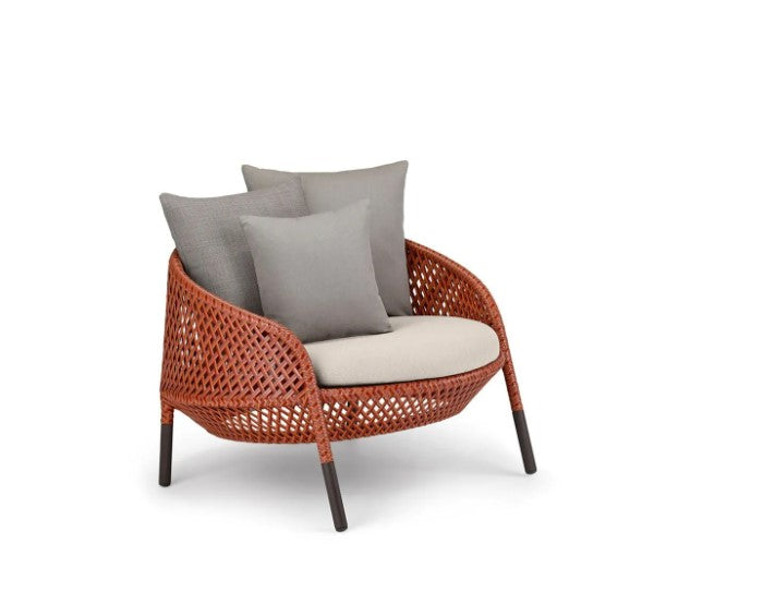 Dedon AHNDA Low Back Lounge Chair, a luxury outdoor furniture piece with ergonomic comfort, hand-made design, and weather-resistant materials. by Dedon for sale at Home Resource Modern Furniture Store Sarasota Florida