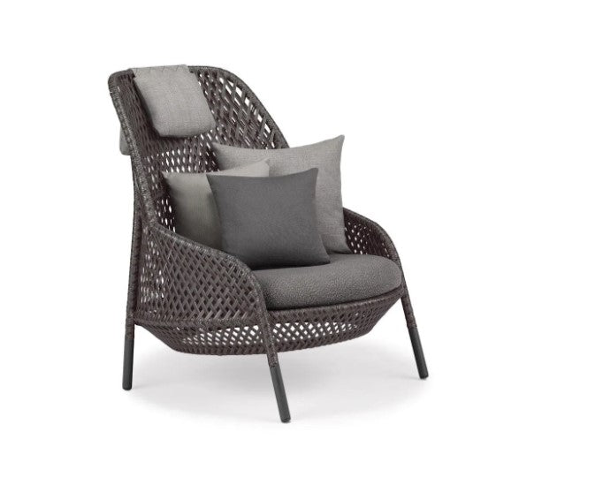 Dedon AHNDA Wing Chair, a luxury outdoor chair featuring weather-resistant materials, ergonomic design, and hand-made craftsmanship. by Dedon for sale at Home Resource Modern Furniture Store Sarasota Florida