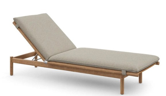 Dedon TIBBO Beach Lounger, a luxury, hand-made, weather-resistant teak lounger with adjustable positions and modernist elegance. by Dedon for sale at Home Resource Modern Furniture Store Sarasota Florida