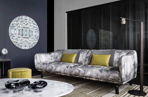 Giorgetti Drive sofa – Italian-made, luxury sofa with flexible polyurethane padding, solid walnut wood feet, and contemporary design, perfect for your living room. by Giorgetti