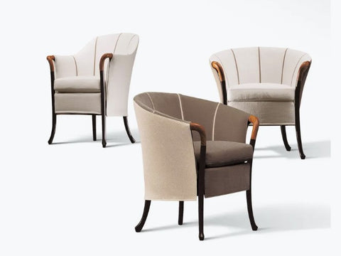 Progetti Blossom Chair by Giorgetti – Italian-made armchair with contemporary design, luxury, and functional elegance. Upholstered in fabric or leather. Available at Home Resource of Sarasota Florida. by Giorgetti