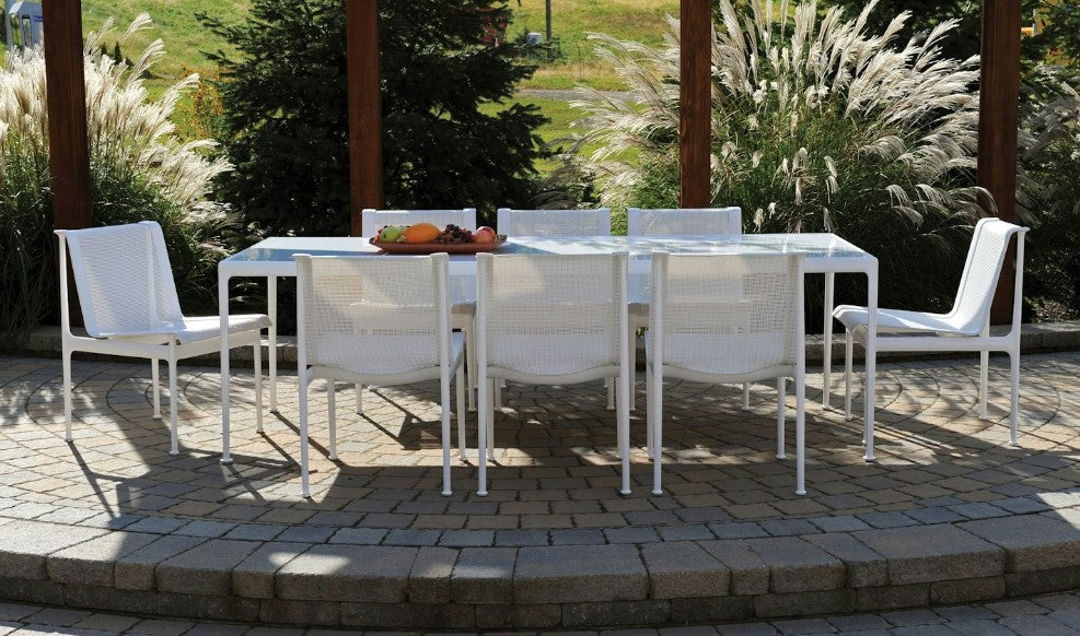 Knoll 1966 Collection Dining Table featuring classic design, weather-resistant materials, and versatile customization options for modern dining rooms and outdoor spaces. by Knoll for sale at Home Resource Modern Furniture Store Sarasota Florida