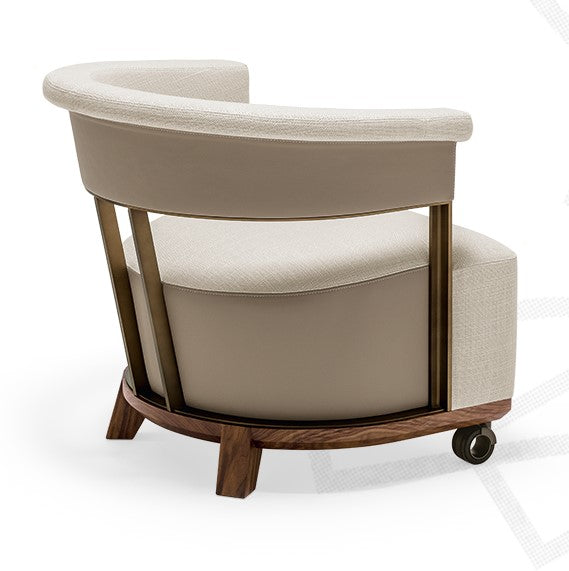 The Lady armchair by Giorgetti – a luxurious, Italian-made walnut canaletto chair offering modern Italian design, sophistication, and functional elegance. Available at Home Resource of Sarasota Florida. by Giorgetti for sale at Home Resource Modern Furniture Store Sarasota Florida