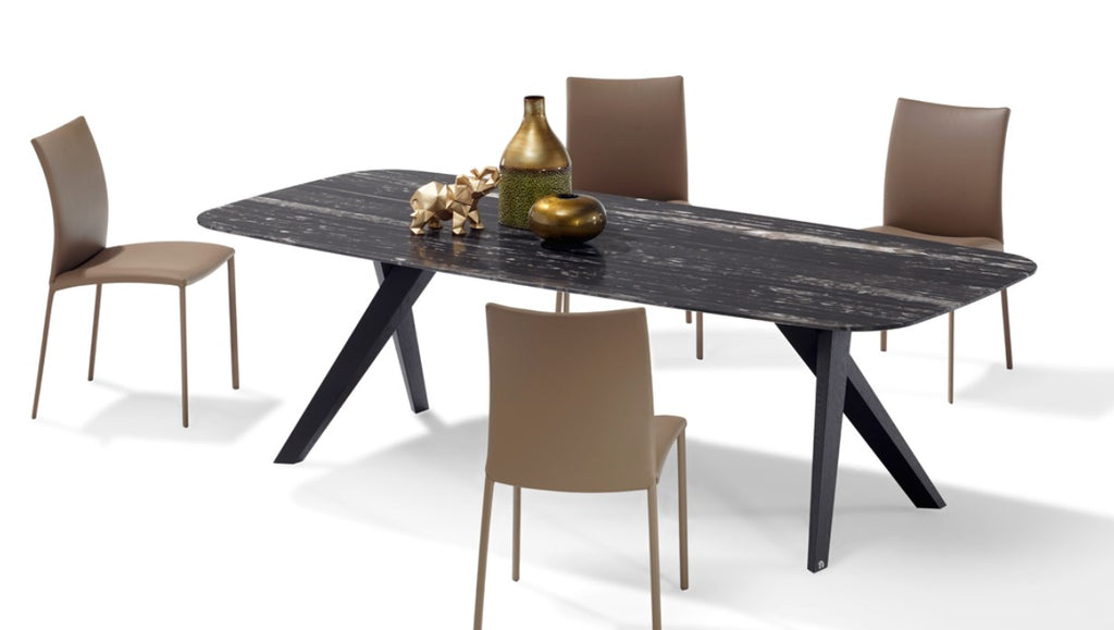 LOPE by Draenert features a natural stone top and striking solid wood legs, offering a contemporary sculptural design. Available at Home Resource Sarasota.
 by DRAENERT for sale at Home Resource Modern Furniture Store Sarasota Florida