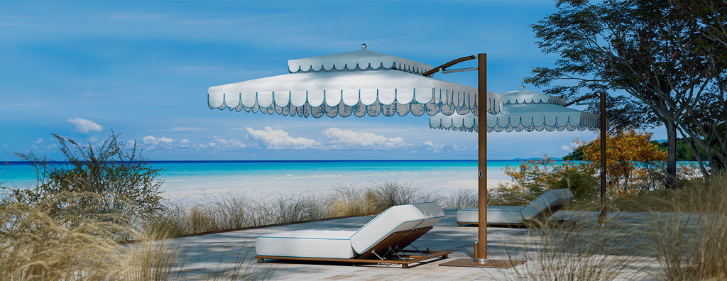 Ocean Master MAX Cupola Cantilever Umbrella  by TUUCI, available at the Home Resource furniture store Sarasota Florida