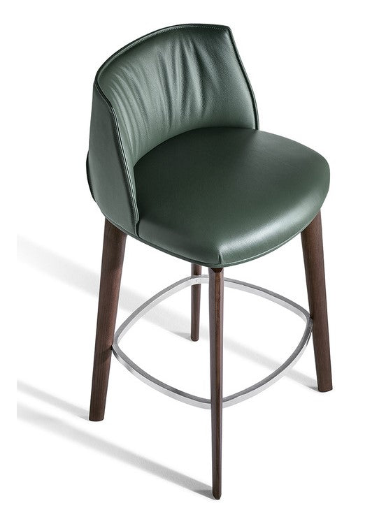 Poltrona Frau Archibald Stools, featuring fine leather or fabric seats, wooden or metal bases, and elegant Italian design for luxurious comfort in any living room setting.
 by Poltrona Frau for sale at Home Resource Modern Furniture Store Sarasota Florida